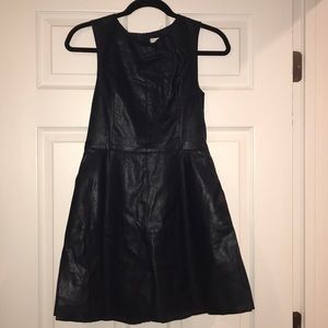 Faux leather dress